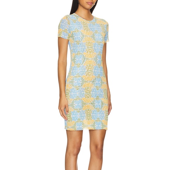Misa Los Angeles $285 Vina Dress Size M Blue Yellow Vacation Travel Beach Cute - Picture 3 of 11